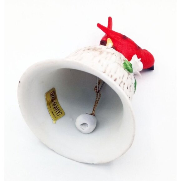 Bell Cardinal Porcelain Bird Figurine Perched Flowers Vintage 5" Vintage Walmart - Picture 14 of 15